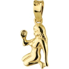 goldkupe 14 Ayar Altın Başak Burç Kolye Ucu 0,62 gr