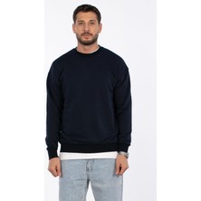 Bisiklet Yaka Sweatshirt - Lacivert