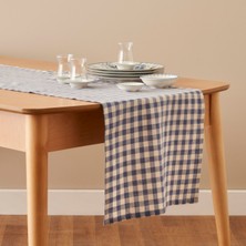 Bella Maison %100 Pamuk Bleu Blanc Runner Mavi (50x150 cm)