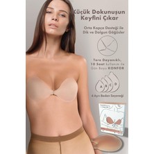 Nippella Shape Up Ultra Ince Yapışkanlı Straplez Sütyen | Su ve Ter Geçirmez, Göğüs Dolgunlaştırıcı