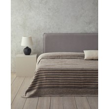 English Home Dotty Lines Pamuklu Tek Kişilik Battaniye 150X200 cm Gri