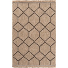 Cool Halı Mocha 669 Siyah Hav Toz Vermez Kolay Temizlenen Jüt Hasır Görünümlü Modern Halı