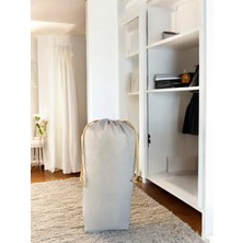 Balkan Room Gri Büzgülü Hurç Xlarge 86X62 cm - Taşınma Çantası - Yorgan Yastık Çamaşır Saklama Torbası