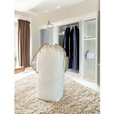 Balkan Room Krem Büzgülü Hurç Xlarge 86X62 cm - Taşınma Çantası - Yorgan Yastık Çamaşır Saklama Torbası