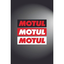 Ayza Tasarım Motul 3 Adet Sticker 15 x 4cm Yağ Sticker Motosiklet Sticker, Oto Sticker