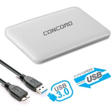 Concord C-855 USB 3.0 6gbps 2.5 Inch Sata Ssd/hdd Harddisk Kutusu Beyaz