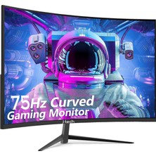 J-Tech Dark 24 Inch Curved 75Hz 5ms VGA HDMI 1920X1080 Fullhd Gamer Oyuncu Monitör