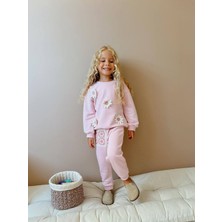 Jolly Kids Kız Çocuk Papatya Nakışlı Eşofman Takım