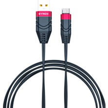 Syrox C99 2.0A 1mt Yassı Micro USB Şarj & Data Kablosu