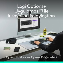 Logitech Pop Icon Kablosuz Bluetooth Sessiz Türkçe Q Klavye ve Mouse Seti, Siyah