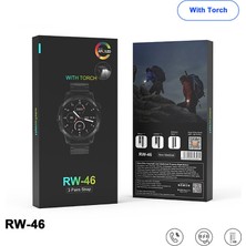 Byrist Rw-46 1,65" Amoled El Feneri Özellikli 49MM Silikon/deri/metal 3 Kordon Hainoteko Sports Akıllı Saat