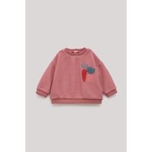 Layette Kız Bebek Pembe Eşofman Üstü Yumuşak Örme Kumaş Cepli Tasarım Lastikli Paça