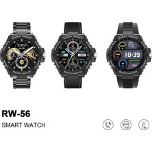 Byrist Rw-56 1,65" Amoled Ekran 49MM Silikon/deri/metal 3 Kordon Hainoteko Shock Resist Sports Akıllı Saat