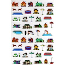 Limmy Sticker Kabartmalı A4 Boyutunda Stiker Defter, Planlayıcı ETIKET-(LIM549) - Şehir Ev Havuz