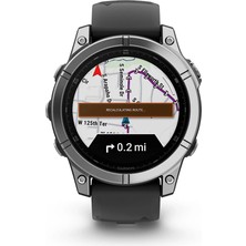 Garmin Fenix E – 47 mm Amoled Paslanmaz Çelik Siyah Silikon Kayışlı