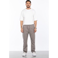 Önü Bağcıklı Bol Paça Baggy Pantolon - Vizon