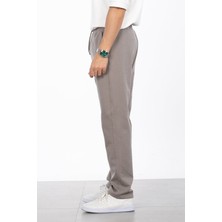 Önü Bağcıklı Bol Paça Baggy Pantolon - Vizon