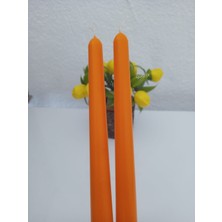 Qosrix 2'li Turuncu Şamdan Soya Mumu