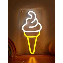 Kamer Neon Led Işıklı  Dondurma