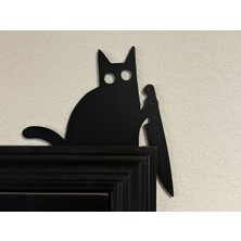 3DreaMaker Bıçak tutan kedi kapı köşesi süsü, duvar dekorasyonu , wall art