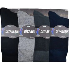 Bambu Çorap Şeker Hastaları Için Özel 12 Adet Karışık Renk Model Kutulu Şeker Hastaları Için 40-44 Numara Polyester Içermez