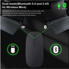 Byars Bilişim Byars-Ultrapad 10" UP10.S43LA V2 Tablet Için Uyumlu Slim Şarjlı Bluetooth Klavye ve Mouse Seti Byarsbilişim