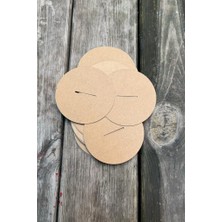 Mum Toz Kapakları 98MM Çap 35MM x 2 mm Ahşap Fitil Boşluğu 50 Adet