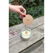 Mum Toz Kapakları 77MM Çap 25MM x 2 mm Ahşap Fitil Boşluğu 50 Adet