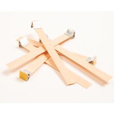 Rufus Concept Ahşap Mum Fitili + Yapışkanlı Sehpa - 75 Adet ( 15mm x 150mm x 0,5mm )