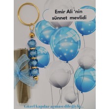 İ&DBABY Özel Tasarım Balon Görsel Hazır Paketlenmiş k Dağıtmalık Sünnet Kınası ve Anahtarlık