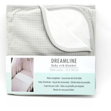 Dreamline %100 Pamuk Bebek Karyola Battaniyesi 75x100 Açık Gri-Beyaz