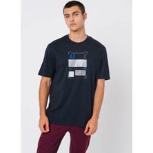 Armani Exchange Bisiklet Yaka Baskılı Lacivert Erkek T-Shirt 6dztjs ZJA5Z 1510