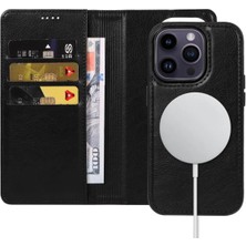 Sphone iPhone 16 Pro Max Kılıf Wallet Kartvizitlik Cüzdan Kapaklı Magnet Kopçalı Stand 360 Koruma Deri Doku