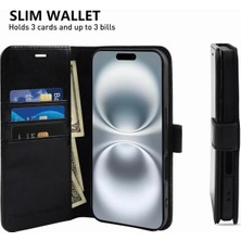 Sphone iPhone 16 Plus Kılıf Wallet Kartvizitlik Cüzdan Kapaklı Magnet Kopçalı Stand 360 Koruma Deri Doku