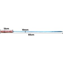 Meaty & Cheesy Tavuk Şişi Paslanmaz Çelik ve Ahşap Saplı - 60 cm