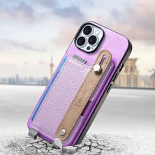 Zebana Apple iPhone 14 Pro Max Uyumlu Kılıf Zebana 2in1 Best Deri Kılıf Mor