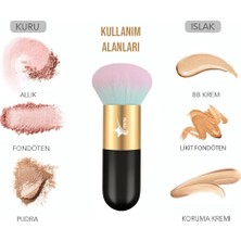 Demstar Professional Make-Up Luxury Kabuki Fondöten ve Allık Makyaj Fırçası Ps