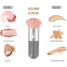 Demstar Professional Make-Up Luxury Kabuki Fondöten ve Allık Makyaj Fırçası Rs