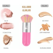 Demstar Professional Make-Up Luxury Kabuki Fondöten ve Allık Makyaj Fırçası Rs