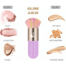 Demstar Professional Make-Up Luxury Kabuki Fondöten ve Allık Makyaj Fırçası Rs