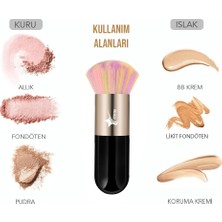 Demstar Professional Make-Up Luxury Kabuki Fondöten ve Allık Makyaj Fırçası Rs