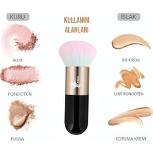 Demstar Professional Make-Up Luxury Kabuki Fondöten ve Allık Makyaj Fırçası Ps