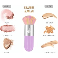 Demstar Professional Make-Up Luxury Kabuki Fondöten ve Allık Makyaj Fırçası Rs