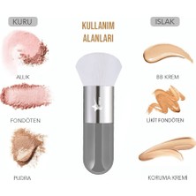 Demstar Professional Make-Up Luxury Kabuki Fondöten ve Allık Makyaj Fırçası Ws