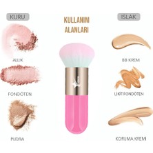 Demstar Professional Make-Up Luxury Kabuki Fondöten ve Allık Makyaj Fırçası Ps