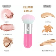 Demstar Professional Make-Up Luxury Kabuki Fondöten ve Allık Makyaj Fırçası Ps