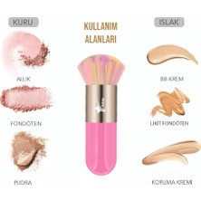 Demstar Professional Make-Up Luxury Kabuki Fondöten ve Allık Makyaj Fırçası Rs