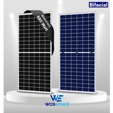 Wos Enerji  Bifacial Güneş Paneli Half Cut 550W Watt Perc 144 Hücreli Solar Panel (Çift Yönlü )