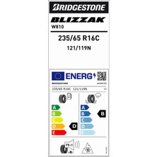 Bridgestone 235/65 R16C 121/119N W810 Hafif Ticari Kış Lastiği (Üretim Yılı: 2024)