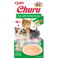 Ciao Churu Cream Ton Balıklı ve Tavuklu Kedi Ödülü 14gr (4lü)